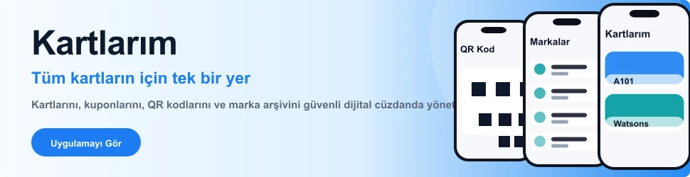 Kartlarım uygulaması için geniş native reklam görseli