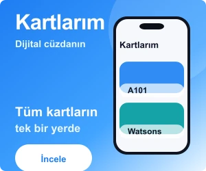 Kartlarım uygulaması için 300x250 reklam görseli